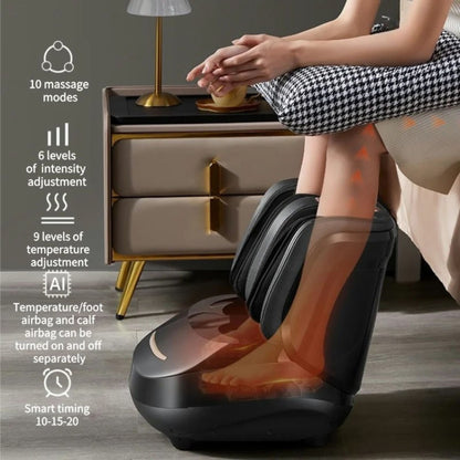 Electric Foot &amp; Calf Massager with Shiatsu &amp; Hot Compress