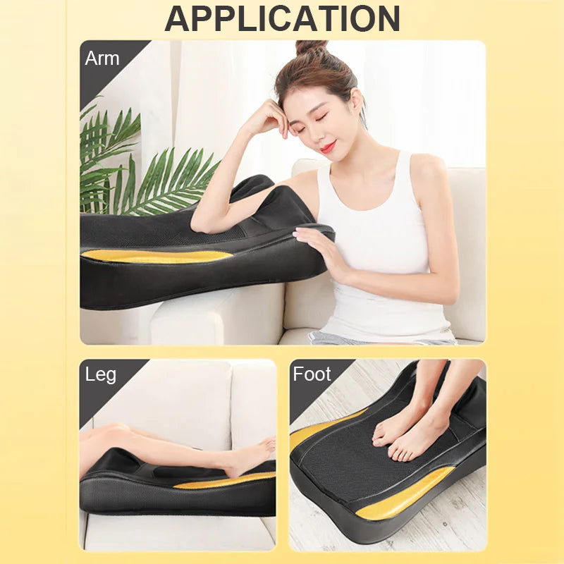 Electric Massage Cushion for Neck, Shoulder, and Back Relief