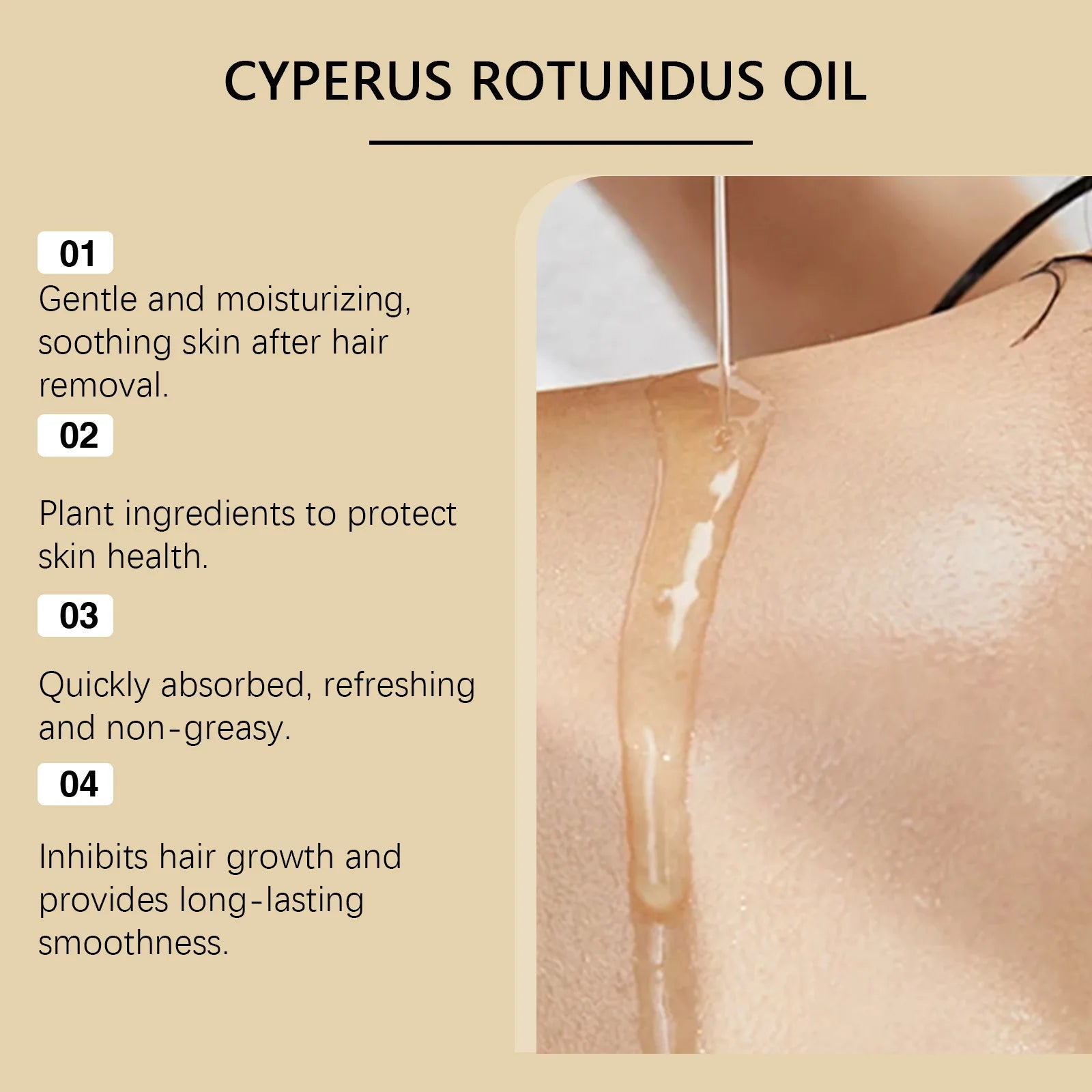 Cyperus Rotundus Oil Hair Removal &amp; Growth Inhibitor