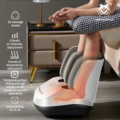 Electric Roller Foot &amp; Calf Massager with Heating &amp; Kneading