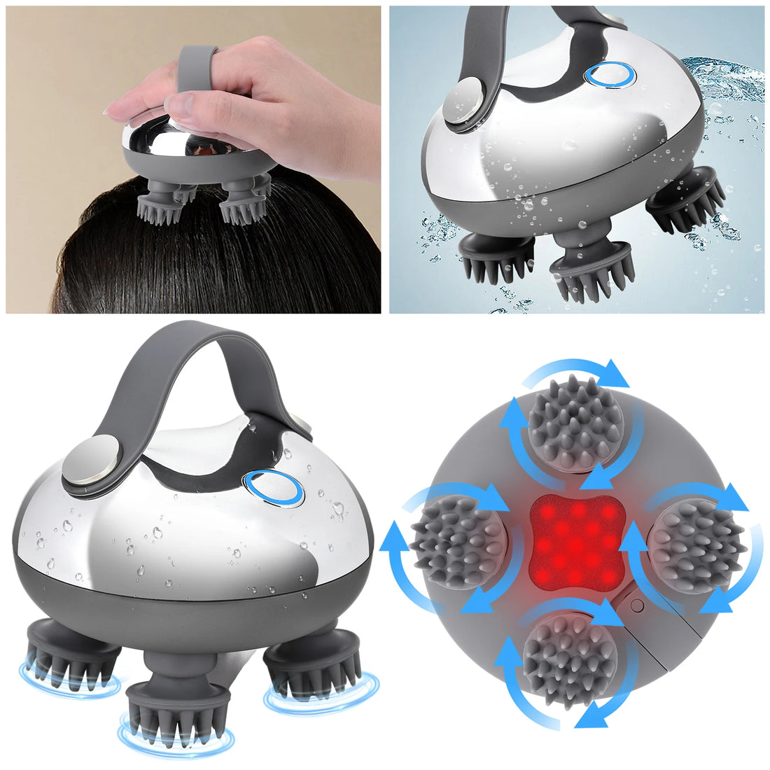 Infrared Hair Stimulator with 8 Massage Heads