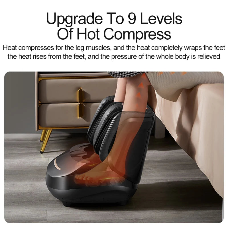 Electric Foot &amp; Calf Massager with Shiatsu &amp; Hot Compress