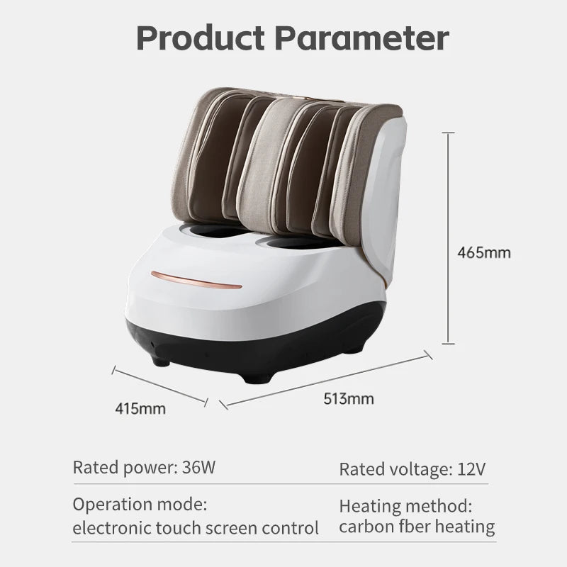 Electric Foot &amp; Calf Massager with Shiatsu &amp; Hot Compress