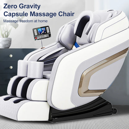 4D Heating Massage Chair – Full Body Airbag Wrapped Zero Gravity with Bluetooth